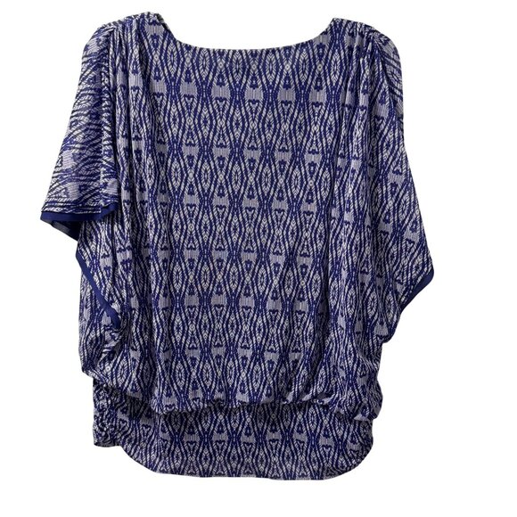 Chicos Size XL Purple Patterned Nylon & Polyester Womens Top Blouse - Picture 9 of 12